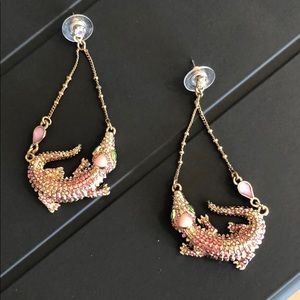 Betsey Johnson alligator earrings